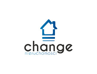 Projekt graficzny logo dla firmy online change nieruchomości